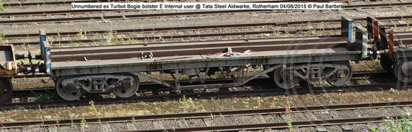 Unnumbered ex Turbot Bogie bolster E  Internal user @ Tata Steel Aldwarke, Rotherham 2015-08-04 © Paul Bartlett [cw]