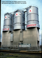 Castle Cement silos and loco @ Middlesborough Goods 89-07-28 � Paul Bartlett w