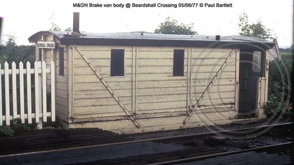 M&GN Brake van body @ Meardshall Crossing 77-06-05 � Paul Bartlett w