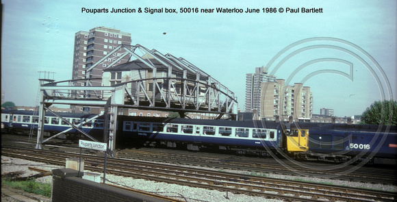 Pouparts Junction & Signal box, 50016 near Waterloo 86-06 � Paul Bartlett w