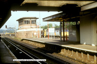 Signal box & platform @ Woking 92-06-28 � Paul Bartlett w