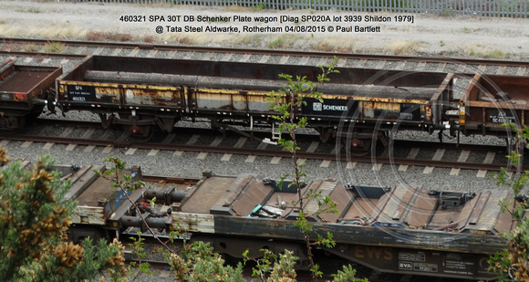 460321 SPA 30T DB Schenker Plate wagon @ Tata Steel Aldwarke, Rotherham 2015-08-04 © Paul Bartlett [aw]