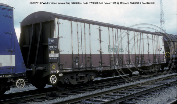 SSTR7310 PWA UKF van @ Mossend 91-08-13 � Paul Bartlett w