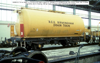 DB999103 TEA ex SMBP 2110 LMR drain train @ Rugby Engineers Depot 91-04-28 � Paul Bartlett w