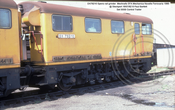 DX79210 Speno rail grinder @ Stockport 82-07-18 � Paul Bartlett [1w]