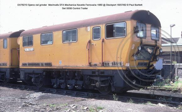 DX79210 Speno rail grinder @ Stockport 82-07-18 � Paul Bartlett [2w]