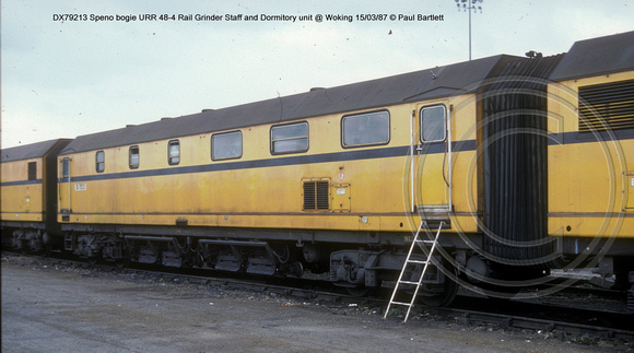 DX79213 Speno rail grinder @ Woking 87-03-15 � Paul Bartlett w