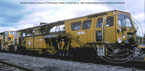 DR73416 - P&T 07-32 Duomatic Tamper-Liner @ Reading Plant 87-04-20 � Paul Bartlett w