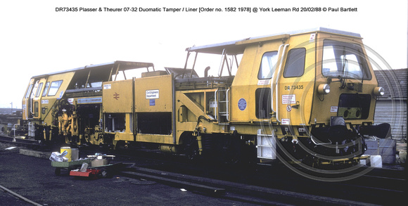 DR73435 - P&T 07-32 Duomatic Tamper-Liner @ York Leeman Rd 88-02-20 � Paul Bartlett w