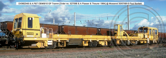 DX98204B & A P&T GP Tramm @ Mossend 89-07-30 � Paul Bartlett w