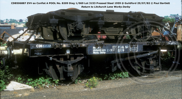 CDB506887 ZVV ex Conflat A @ Guildford 82-07-29 © Paul Bartlett W