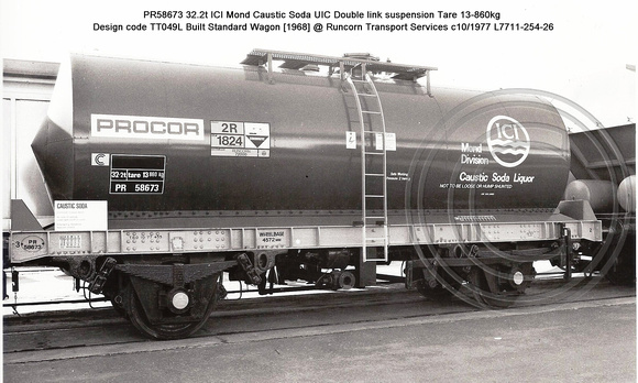 PR58673 ICI Mond Caustic Soda c10-1977 @ Runcorn Transport Services L7711-254-26 w