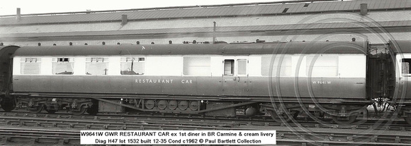 W9641W RESTAURANT CAR ex 1st diner � Paul Bartlett Collection [2w]