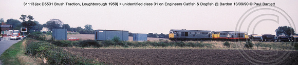31113 [ex D5531]   unidentified on Engineers @ Bardon 90-09-13 � Paul Bartlett w