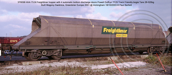 370038 HHA Freightliner @ Immingham 2003-10-18 � Paul Bartlett [1w]