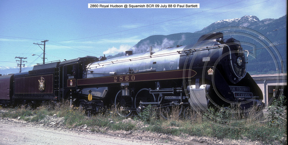 2860 Royal Hudson @ Squamish BCR 09 July 88 � Paul Bartlett [1w]