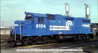 Conrail8106 Bo Bo EMD GP38-2 @ Washington Potomac 28 June 88 � Paul Bartlett w