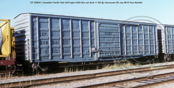 CP 209541 CP Rail box car @ Vancouver 09 July 88 � Paul Bartlett w