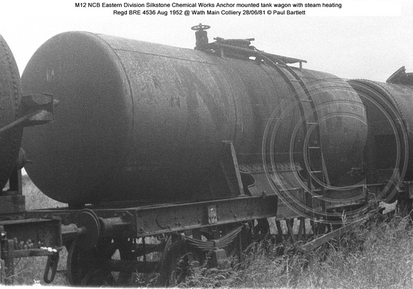 M12 NCB Eastern Div tank @ Wath Main Colliery 81-06-28 � Paul Bartlett [2w]