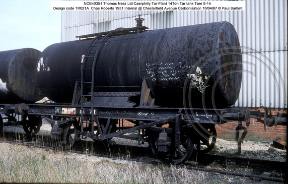 NCB40351 Tar tank @ Chesterfield Avenue Carbonisation 87-04-16 � Paul Bartlett [1w]