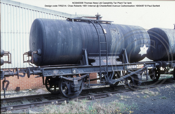 NCB40358 Tar tank @ Chesterfield Avenue Carbonisation 87-04-16 � Paul Bartlett w