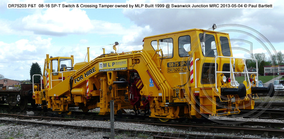 DR75203 P&T  08-16 SP-T S&C Tamper MLP @ Swanwick Junction MRC 2013-05-04 � Paul Bartlett [05W]