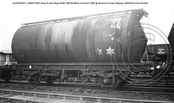 SUKO64394 = SMBP 6206 Class B tank @ Wrexham Croes Newydd 80-04-10 � Paul Bartlett w