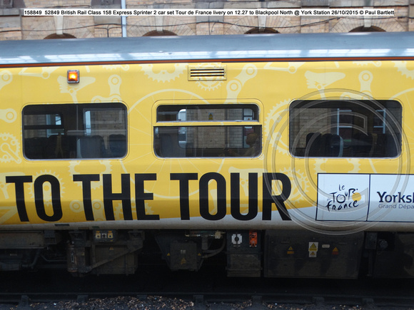 158849 of 52849 + 57849 Express Sprinter Tour de France @ York Station 2015-10-26 © Paul Bartlett [12w]