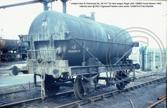 United Coke & Chemicals 48 Tar tank wagon @ BSC Orgreave Treeton coke works 79-08-12 � Paul Bartlett w