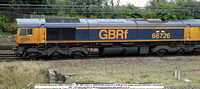 66726 Sheffield Wednesday GBRf [JT42CWR-T1  GM -EMD works no. 20058765-004 landed 20.12.2006] @ York Holgate Junction 2023-03-29 © Paul Bartlett [1w]
