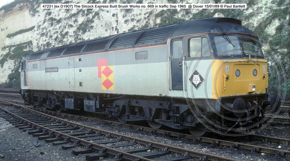 47231 [ex D1907] The Silcock Express @ Dover 89-01-15 � Paul Bartlett [1w]