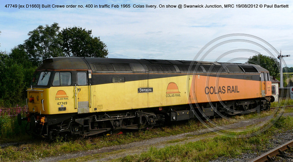 47749 [ex D1660] Colas on show @ Swanwick Junction, MRC 2012-08-19 � Paul Bartlett [0w]