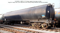 SUKO83053 = SMBP4119 TEA 7Bogie Lagged oil tank wagonAB Design code TE014G @ Shellhaven 92-01-03 � Paul Bartlett w
