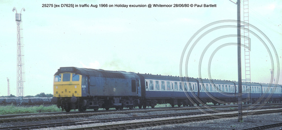 25275 [ex D7625] Holiday excursion @ Whitemoor 80-06-28 � Paul Bartlett w