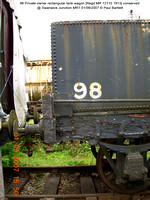 98 Private owner rectangular tank wagon conserved @ Swanwick Junction MRT 2007-09-01 © Paul Bartlett [2w]
