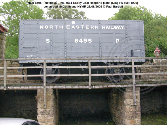 NER 8495 (fictitious) no. 4561 NERly Coal Hopper 8 conserved @ Goathland NYMR 2005-08-26 © Paul Bartlett [1w]