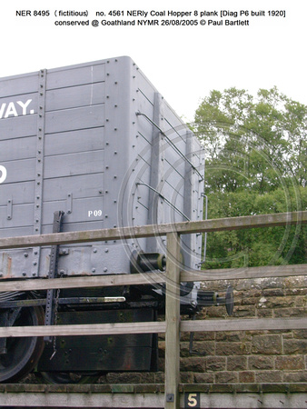 NER 8495 (fictitious) no. 4561 NERly Coal Hopper 8 conserved @ Goathland NYMR 2005-08-26 © Paul Bartlett [9w]
