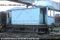 NCB no. 3 MR-LMS brake van Littleton Coll. 89-03-29 P Bartlett [W]