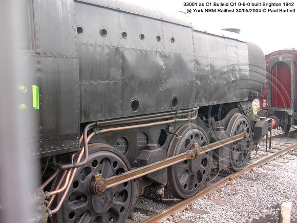 33001 as C1 Bulleid Q1 0-6-0 @ York NRM Railfest 2004-05-30 © Paul Bartlett  [01w]