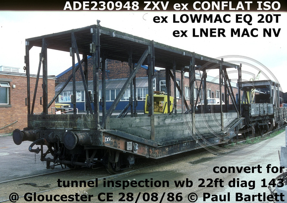 ADE230948 ZXV ex CONFLAT ISO @ Gloucester CE  86-08-28