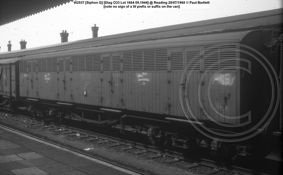 W2937 [Siphon G] [Diag O33 Lot 1664 09.1944] @ Reading 68-07-28 © Paul Bartlett w