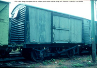 5252 LNER design corrugated end van unfitted Morton brake Internal use @ ROF Glascoed 92-08-21 © Paul Bartlett w