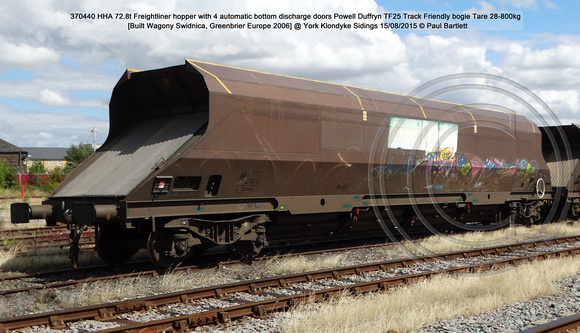 370440 Freightliner HHA @ York Klondyke Sidings 2015-08-15 © Paul Bartlett [1w]