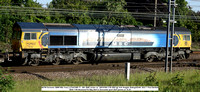 66709 Sorrento GBRf MSc livery [JT42CWR-T1  GM -EMD works no. 20018356-2 05-2002 @ York Holgate Sidings 2023-06-02 © Paul Bartlett [2w]