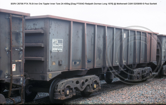 BSRV26756 PTA Iron Ore Tippler Inner @ Motherwell C&W 89-08-02 � Paul Bartlett w