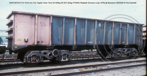 BSRV26734 PTA Iron Ore Tippler Inner @ Mossend 84-05-28 � Paul Bartlett w