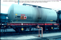SUKO65805 ex SMBP6468 TTA Class A 32t Petroleum Tank wagon Regd BRM 186765 Metro Cammel 1966 @ York Motive power depot 83-04-23 © Paul Bartlett w