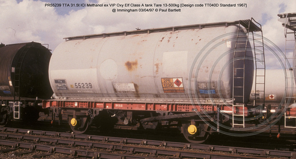 PR55239 TTA ICI Methanol ex Elf VIP Class A tank @ Immingham 97-04-03 � Paul Bartlett [2w]