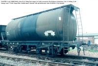 ESSO66113 [ex SMBP3045] Class B 33-150kg Tank wagon air brakeDesign code TT035N Regd BRM 185966 Metro Cammel 1964 @ Motherwell C&W 89-08-02 © Paul Bartlett w