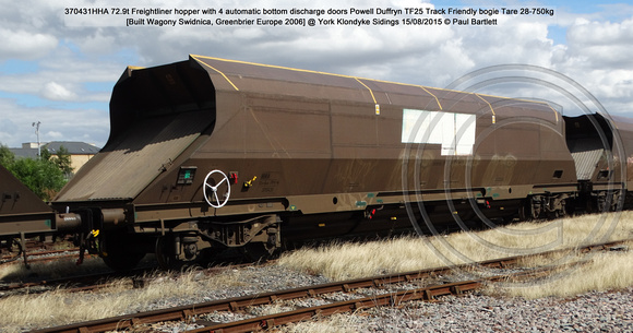 370431 Freightliner HHA @ York Klondyke Sidings 2015-08-15 © Paul Bartlett [1w]